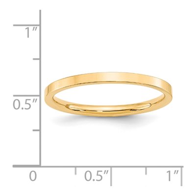 14K Yellow Gold 2mm Comfort-Fit Wedding Band – view 5