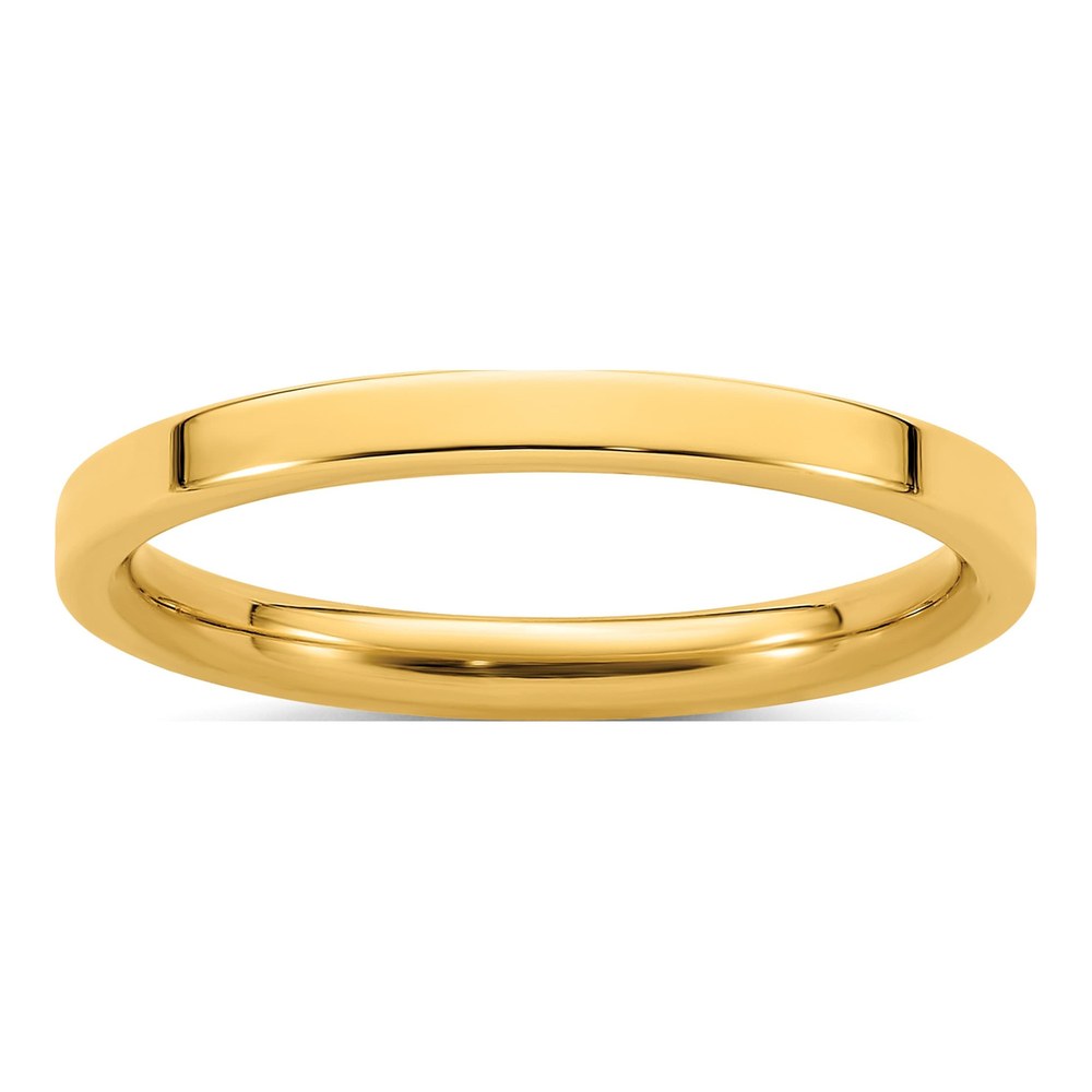 14K Yellow Gold 2mm Comfort-Fit Wedding Band