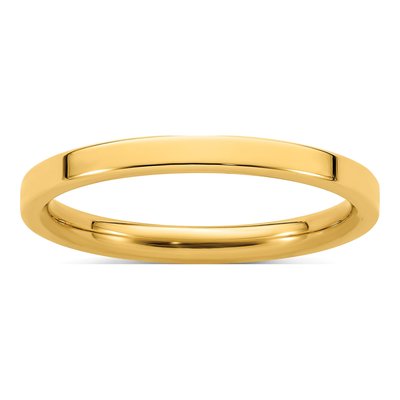 14K Yellow Gold 2mm Comfort-Fit Wedding Band