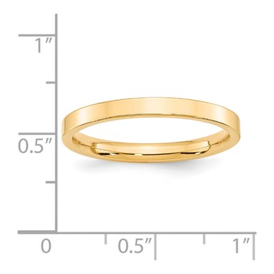 14K Yellow Gold 2.5mm Comfort-Fit Wedding Band – view 6
