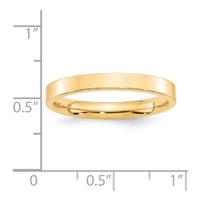 14K Yellow Gold 3mm Comfort-Fit Wedding Band – view 4