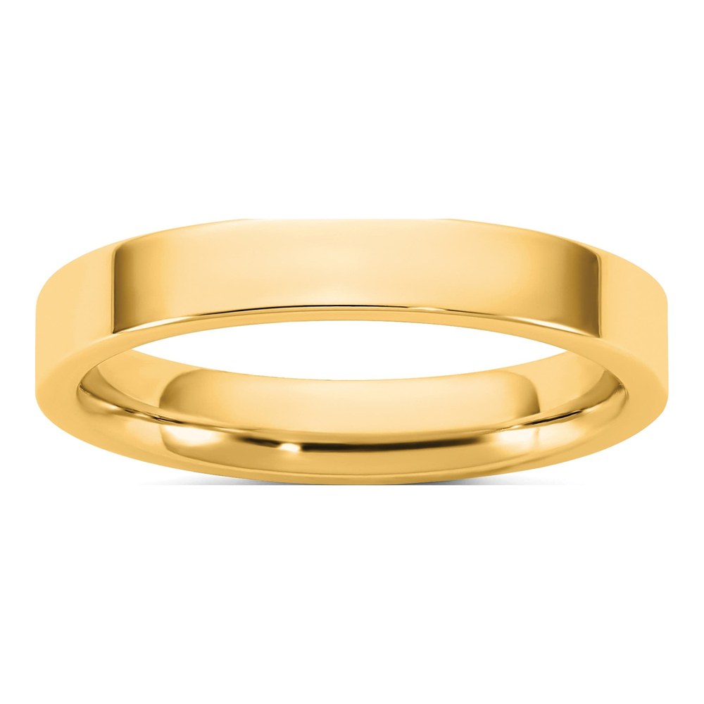 14K Yellow Gold 3.5mm Standard Flat Comfort Fit Band Size 7
