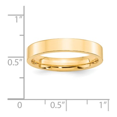 14K Yellow Gold 4mm Comfort-Fit Wedding Band – view 5