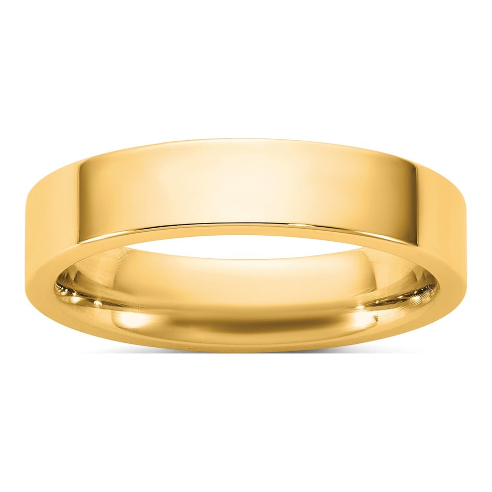 14K Yellow Gold 4.5mm Standard Flat Comfort Fit Band Size 8