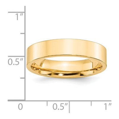 14K Yellow Gold 5mm Comfort-Fit Wedding Band – view 5