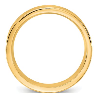 14K Yellow Gold 5.5mm Flat Comfort-Fit Wedding Band – view 2