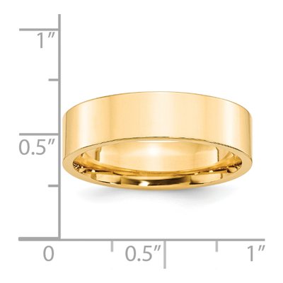 14K Yellow Gold 6mm Comfort-Fit Wedding Band – view 5