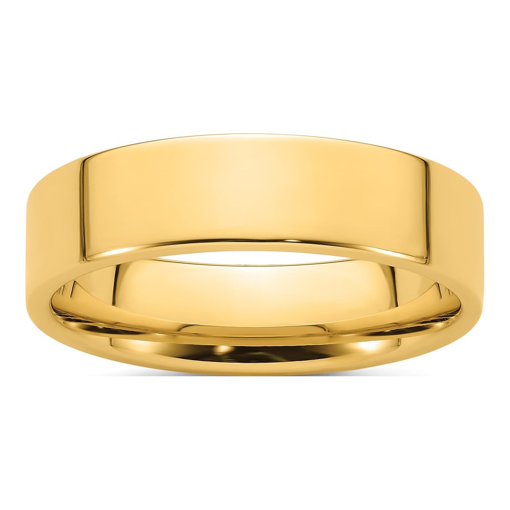 14K Yellow Gold 6mm Comfort-Fit Wedding Band