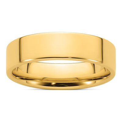 14K Yellow Gold 6mm Comfort-Fit Wedding Band