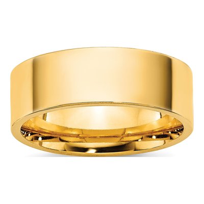 14K Yellow Gold 6.5mm Comfort-Fit Wedding Band