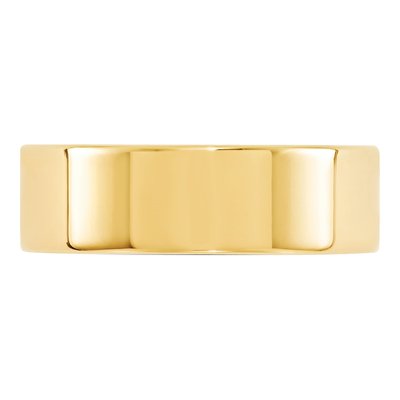 14K Yellow Gold 7mm Flat Comfort-Fit Wedding Band – view 3