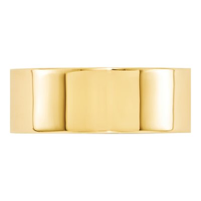 14K Yellow Gold 8mm Flat Comfort-Fit Wedding Band – view 4