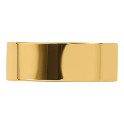 14K Yellow Gold 8mm Flat Comfort-Fit Wedding Band – view 7