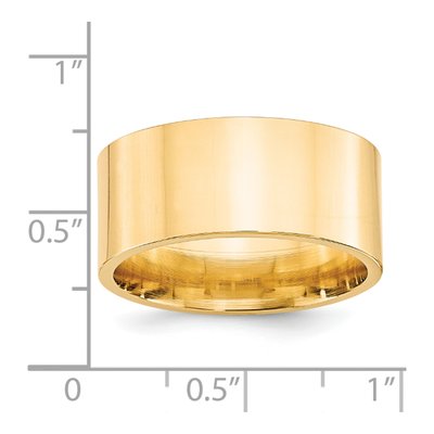14K Yellow Gold 10mm Comfort-Fit Wedding Band – view 5