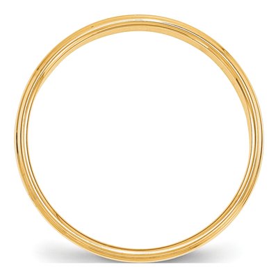 14K Yellow Gold 4mm Step Edge Wedding Band – view 3