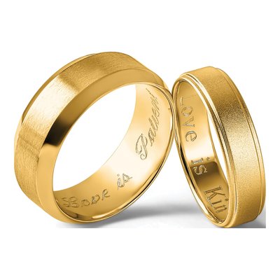 14K Yellow Gold 5mm Step Edge Wedding Band – view 7
