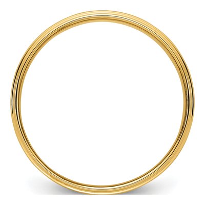 14K Yellow Gold 6mm Flat Step Edge Wedding Band – view 3