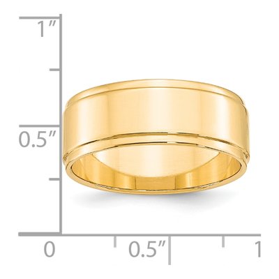 14K Yellow Gold 8mm Wedding Band – view 3
