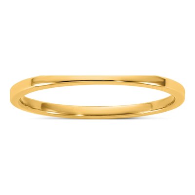 14K Yellow Gold 1.5mm Flat Wedding Band
