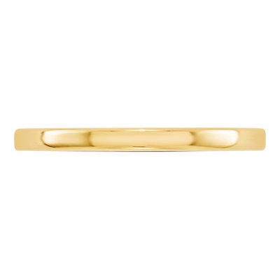 14K Yellow Gold 2mm Flat Wedding Band – view 4