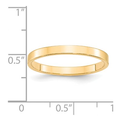 14K Yellow Gold 2.5mm Flat Wedding Band – view 4