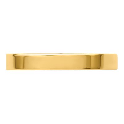 14K Yellow Gold 3mm Flat Wedding Band – view 4