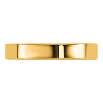 14K Yellow Gold 3.5mm Flat Wedding Band – view 3