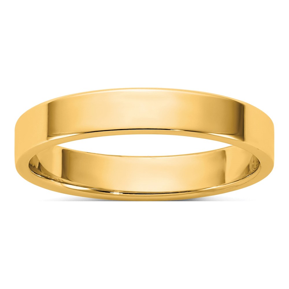 14K Yellow Gold 3.5mm Light-Weight Flat Band Size 9