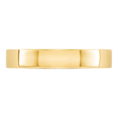 14K Yellow Gold 4mm Flat Wedding Band – view 3