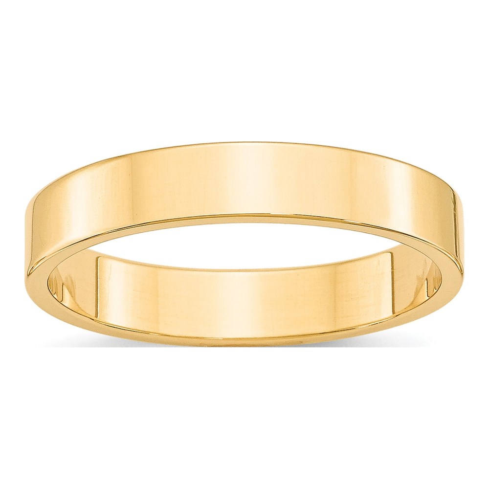14K Yellow Gold 4mm Flat Wedding Band
