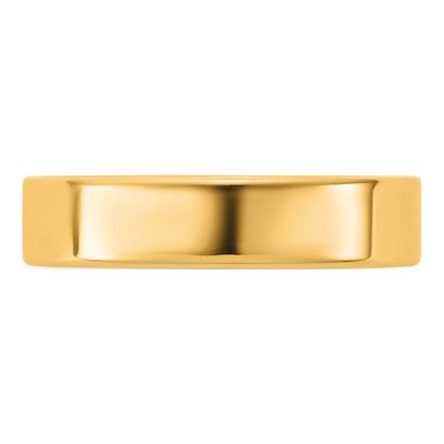 14K Yellow Gold 4.5mm Flat Wedding Band – view 3
