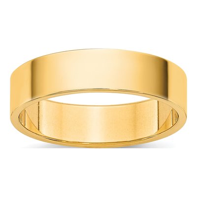 14K Yellow Gold 4.5mm Flat Wedding Band