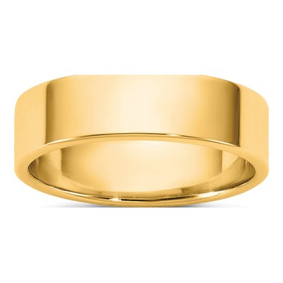 14K Yellow Gold 5.5mm Flat Wedding Band