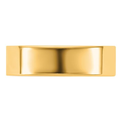 14K Yellow Gold 5.5mm Flat Wedding Band – view 3