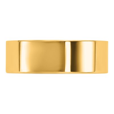 14K Yellow Gold 6.5mm Flat Wedding Band – view 3