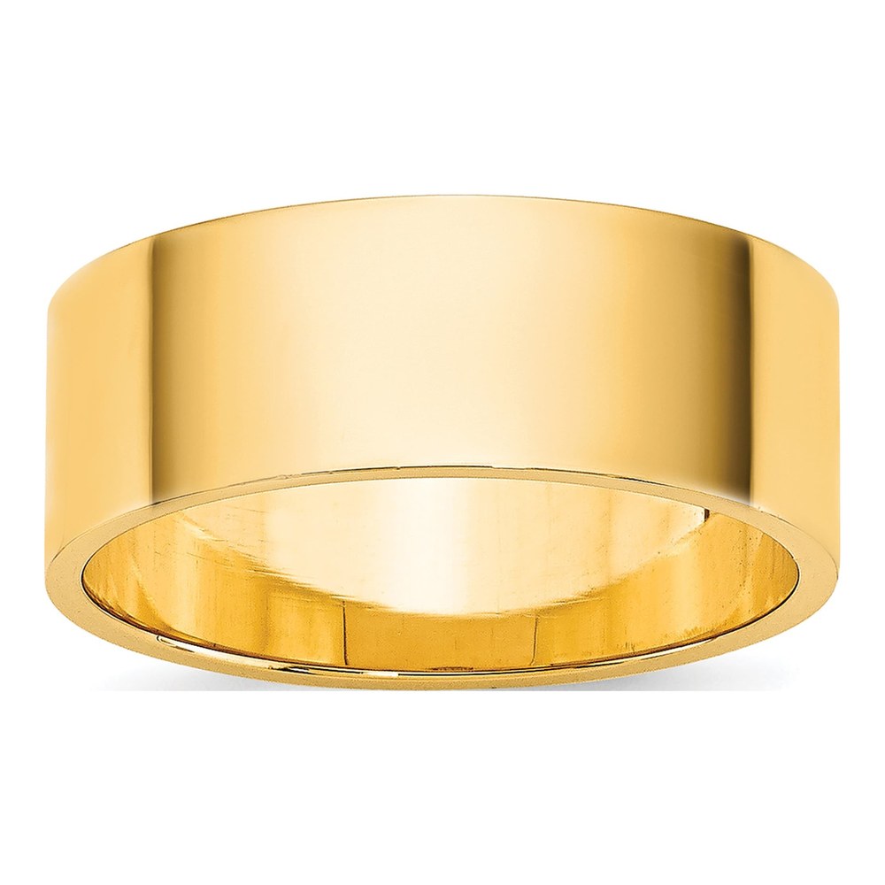 14K Yellow Gold 7mm Flat Wedding Band