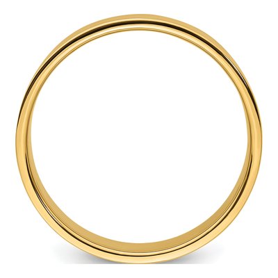 14K Yellow Gold 8mm Flat Wedding Band – view 3