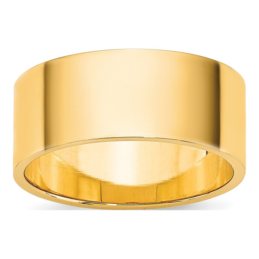 14K Yellow Gold 8mm Flat Wedding Band