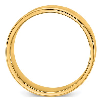 14K Yellow Gold 9mm Flat Wedding Band – view 2