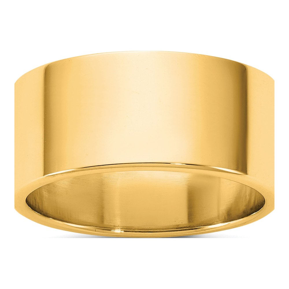 14K Yellow Gold 9mm Light-Weight Flat Band Size 4