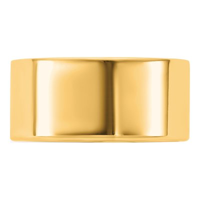 14K Yellow Gold 9mm Flat Wedding Band – view 3