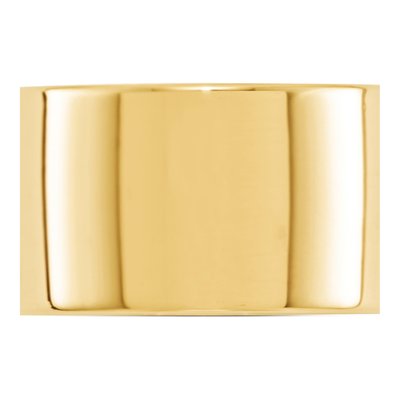 14K Yellow Gold 12mm Flat Wedding Band – view 3