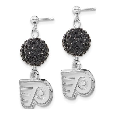 Philadelphia Flyers Sterling Silver Crystal Earrings – view 2