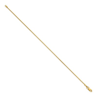 14K Yellow Gold 0.9mm Franco Chain Bracelet – view 3