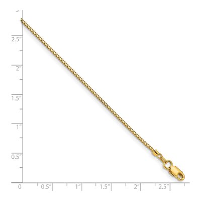 14K Yellow Gold 0.9mm Franco Chain Bracelet – view 5