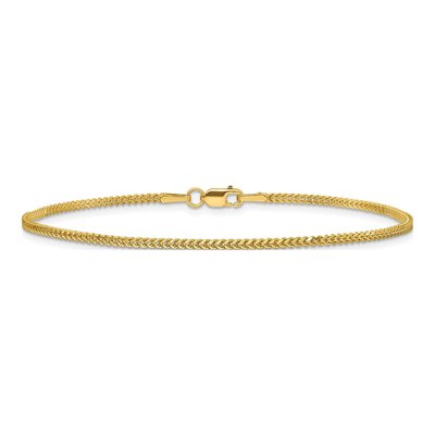 14K Yellow Gold 1.3mm Franco Chain Bracelet – view 4