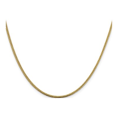 14K Yellow Gold 1.4mm 22-Inch Franco Chain – view 3