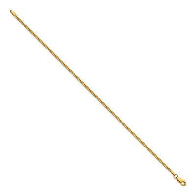 14K Yellow Gold 1.4mm Franco Chain Bracelet – view 3