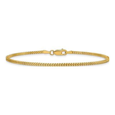 14K Yellow Gold 1.4mm Franco Chain Bracelet – view 4