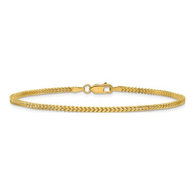 14K Yellow Gold 1.5mm Franco Chain Bracelet – view 4